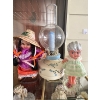 Image 2 : Collection of vintage figurines, dolls, and decorative items displayed on a brass and glass etagere,