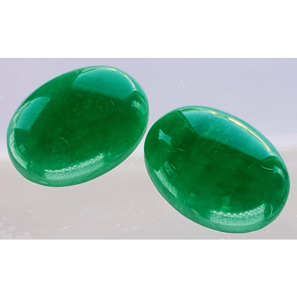 Burmese Jade Set (19.3 ct total, 16×12×6 mm)