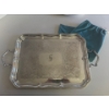 Image 1 : XL BIRKS Regency Silverplated Serving Tray w/ Storage Bag & Inscribed w/ S