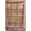 Image 2 : Wood Window Frame with Glass Panes and Shaped Wall Mirror