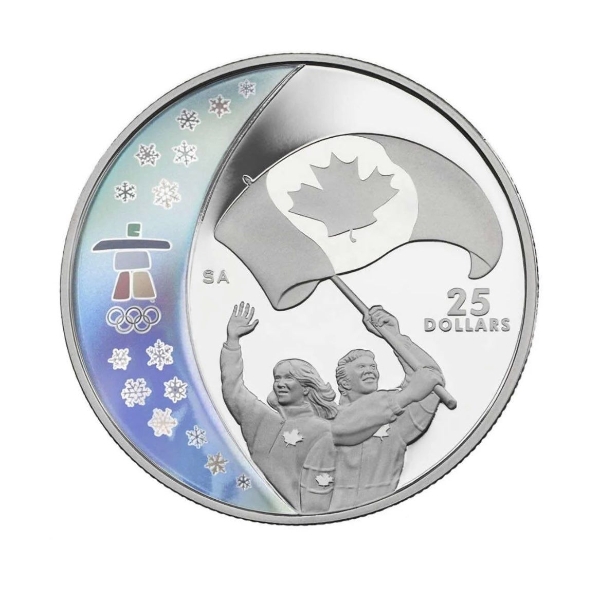 2007 $25 Vancouver 2010 Olympic Winter Games: Athletes' Pride - Sterling Silver Hologram Coin
