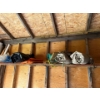 Image 10 : contents of shed several tarps, several buckets of coal pumps, dollies, Jerry cans, no delivery Brin