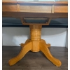 Image 2 : Solid Wood Oak Finished Pedestal Dining Table (No Chairs)