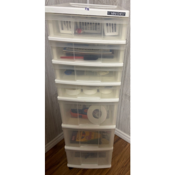 Mini Chest 22x42 on Casters Full of Assorted Mystery Art Supplies