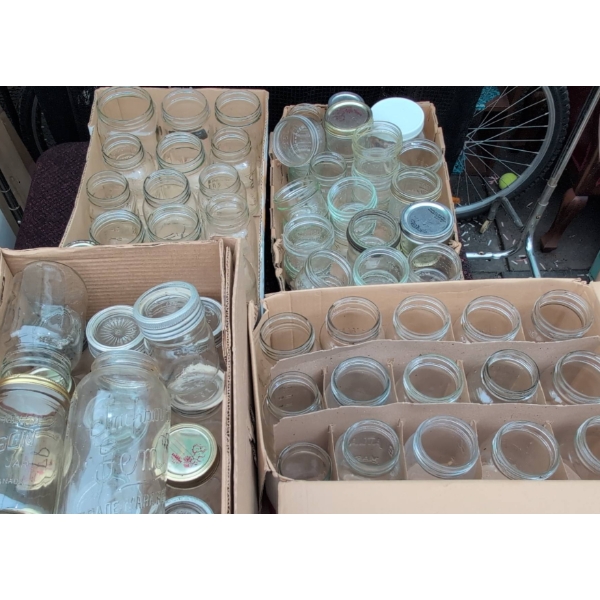 Mason Jars with Lids, Various Sizes