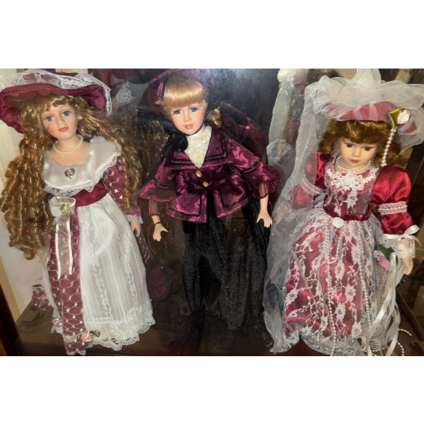 Vintage Decked Out Dolls - Collectors Porcelain Victorian Style Derby Hats 15T
