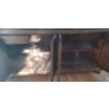 Image 6 : Wood China Cabinet w/ Upper Glass Panel Doors, Lower Cupboard Storage 66 W, 18 D, 77 T