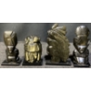 Image 6 : Hand Carved Black Obsidian Aztec Statues- Mexican Made
