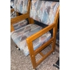 Image 2 : Two Retro Vintage Patterned Chairs on Castors  21"w x 19"d x 37" tall