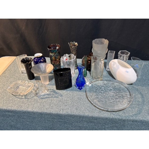 Glass Vases and Platters
