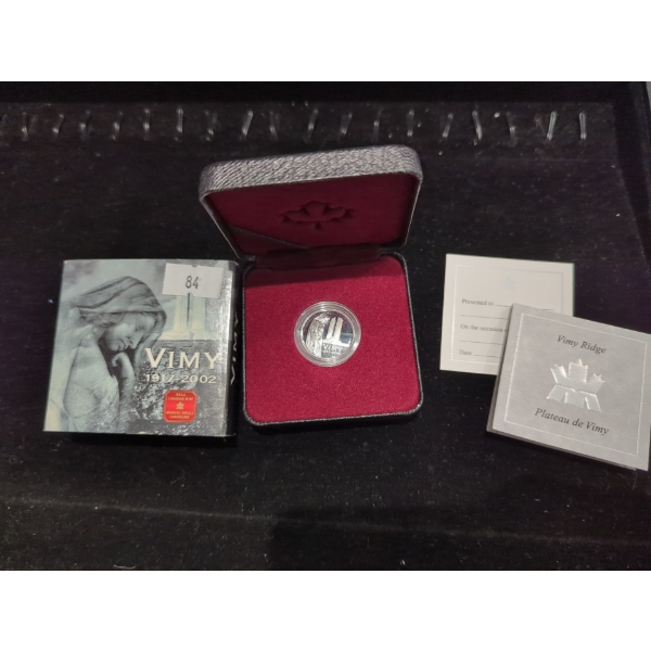 RCM 2002 85th Aniversary of Canada's Victory at Vimy Ridge Proof Silver 9.25 Five Cent Coin