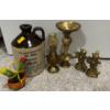 Image 1 : Brass Vintage/Antique Lighting Collection w/ Made in Canada Solid Brass Miner Figurines (2) & More