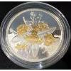 Image 2 :  2007 50-Cent Golden Forget-Me-Not Coin 92.5% Silver 9.3 Grams