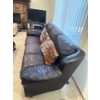 Image 2 : Leather Sofa Some Wear Needs Leather Conditioning 87L x 40D  x 