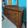 Image 2 : Stunning! Ashley Signature Collection Walnut Dressing Table w/ Seashell Detail & Mirror 73x18x84