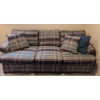 Image 2 : Plaid Upholstered Sofa with Matching Cushions