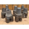 Image 1 : 8 Used Tricone Drill Bit Heads for Industrial Applications