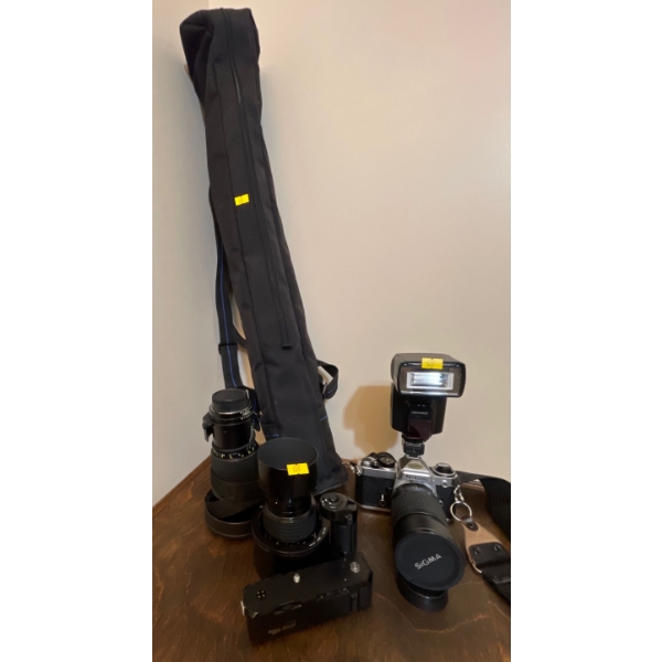 Vintage NIKON w/ Flash Accessories & NIKKOR Lenses