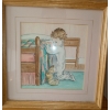Image 2 : Religious Art - Needlepoint (13x16) & Boy Praying Stencil/Watercolor By Linda 92' 