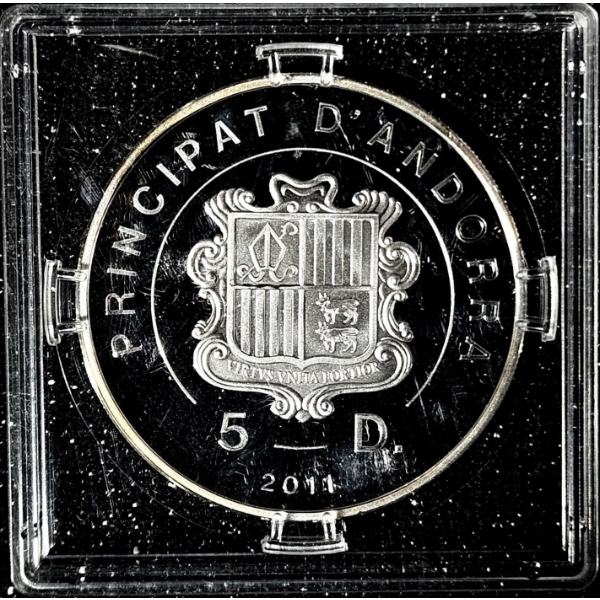 2011 5 Diners Aguilla Daurada 99.9% Fine Silver Eagle Coin W/ Fabulous 15 Privy Mark - #3