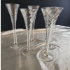 Image 6 : Glass Optic Swirl Champagne Flutes and Glass Candlestick/ Bud Holder