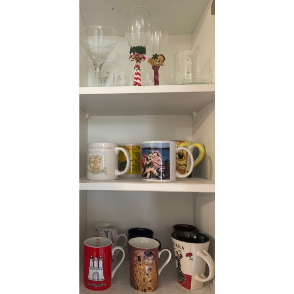 Assorted Drinking Vessels - Mugs Martinis & More