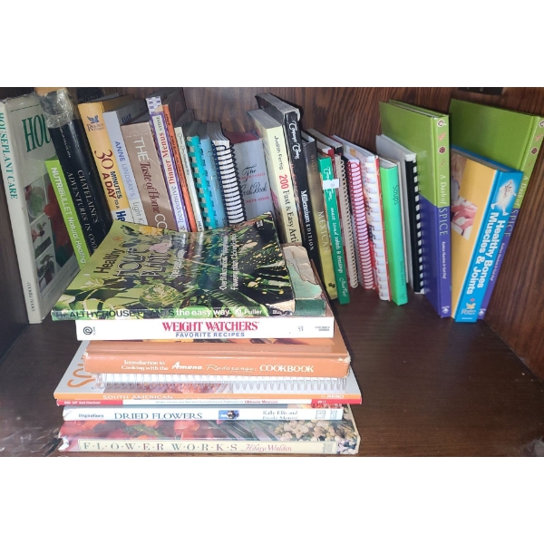 Assorted Cookbooks, Some Health and Home Books