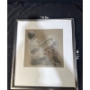 Image 7 : Charcoal and Pastel Sketch Titled " Mother and Child" by Karen James ( 12 x 12 Before Frame)