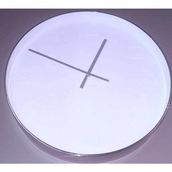 Karlsson Modern Wall Clock with Brushed Metal Frame