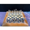 Image 6 : Lladro Porcelain Blue and White Medieval Chess Board - All Pieces Intact
