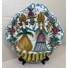 Image 1 : Hand Painted Turkish Art Pottery Plate 14"Tall