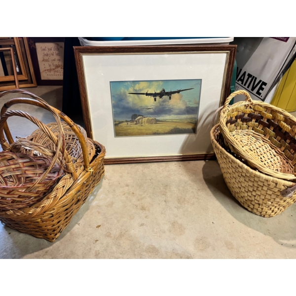 collectible framed print titled "Last Flight Home" by renowned aviation artist Robert Taylor &wicker