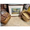 Image 1 : collectible framed print titled "Last Flight Home" by renowned aviation artist Robert Taylor &wicker