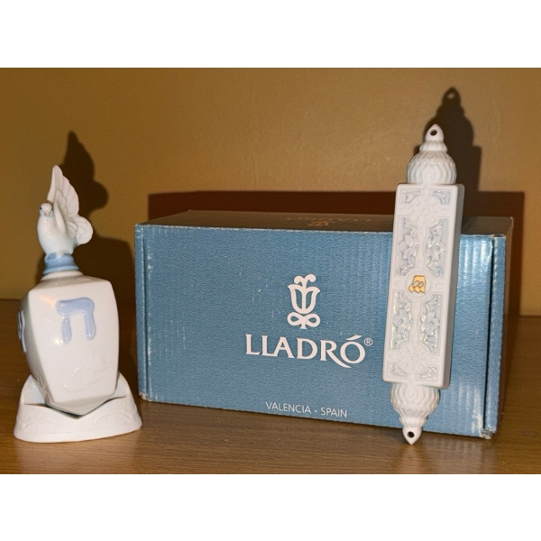 1Lladro Decor: Jar on Stand w/ Bird 5 T, Mezuzah 1.5 x 6 