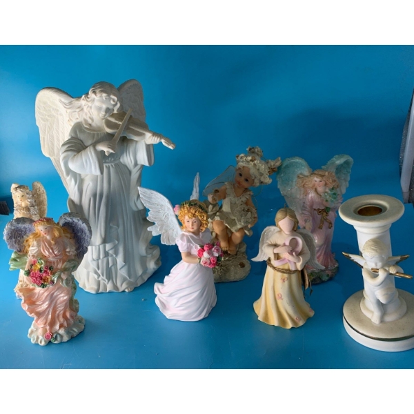 Large Partylite White Angel (10T), 'Healing Angel', Sandra Kuck Angel, Russ and More 