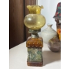 Image 3 : Collection Of Pottery & More: Amber Glass Oil Lamp, Ornate Chalise & More