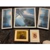 Image 1 : Lakeside Painting, 3 Pcs, By H. Jr (Square Centre Piece is 2Ftx2Ft) & 'Alert Cougar' By Ken C. Print
