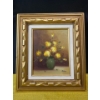 Image 2 : Original Oil Painting on Canvas " Yellow Roses" Signed FABER 