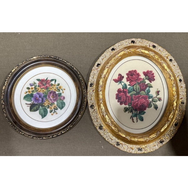 Set of 2 Framed Crochet