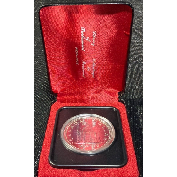 1976 100th Anniversary of the Parliament Building Dollar 50% Silver 23.3 Grams