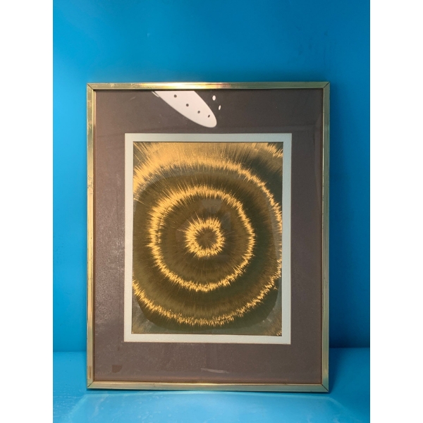 Holographic Metallic Orb Art 11x14 