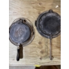 Image 1 : two vintage cast-iron waffle irons one is marked Taylor Forbes Limited, Guelph Canada