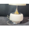 Image 3 : Mid-Century Modern White Glass and Chrome Accent Table Lamp - Tested