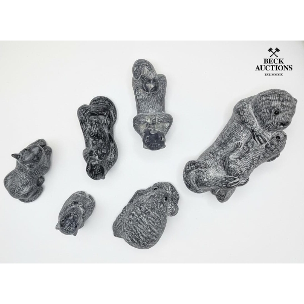 Collectible Soapstone Carvings Depicting The Arctic Wildlife