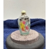 Image 1 : Hand Painted Ladies Wispering Glass Snuff Bottle with Spoon 3H