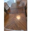 Image 2 : Dark Wood Dining Table 80 W, 42 D, 29.5 T, Two Arm 23 W, 19 D, 46 T and Four Side 19 W, 18 D, 46 T
