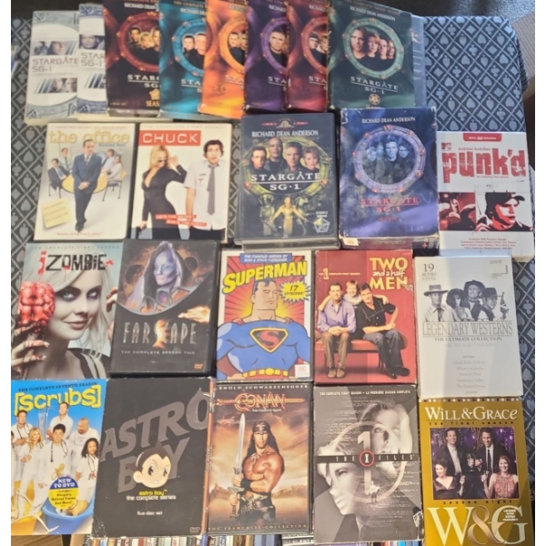 Large Assortment of Popular TV Season Titles: Stargate, Astroboy, Chuck and More!