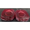 Image 1 : Collection of Vintage Cranberry Glass  Plates (10) 