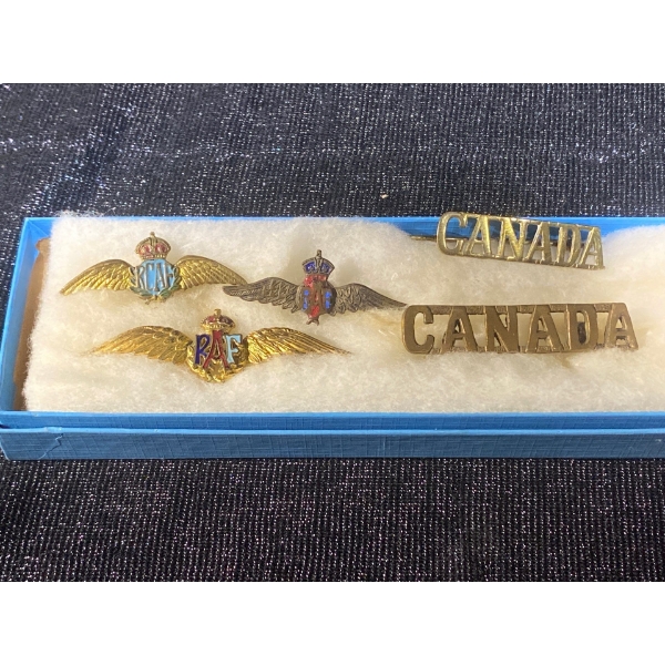 Royal Canadian/ Royal Air force Sweetheart Pins From WWII