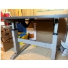 Image 6 : Adjustable sturdy office/work station. Steal frame. Crank to adjust heights.